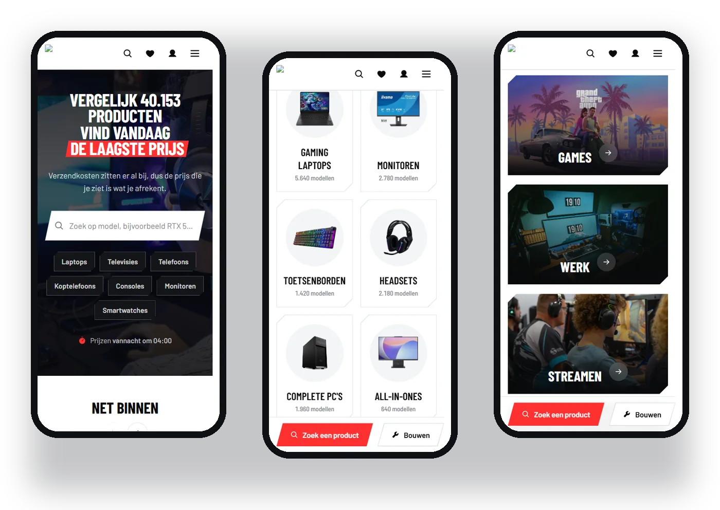 Mobiele weergave van de website van Overklokt