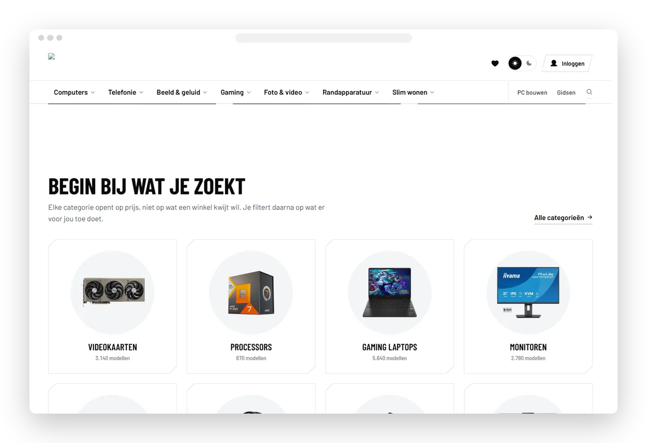 Sectie uit de nieuwe website van Overklokt op desktop
